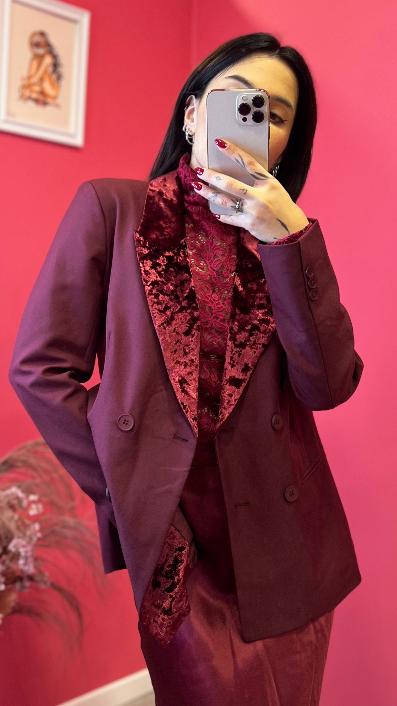 Blazer Revers Burgundy