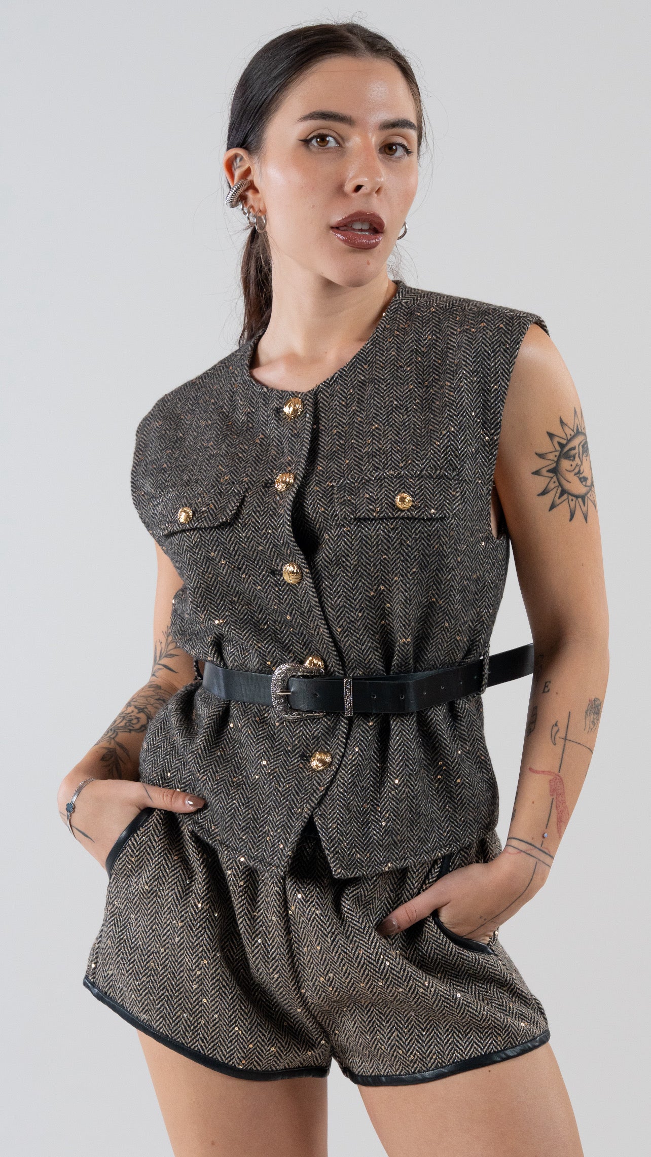 Gilet con cintura in vita - Alma Shop