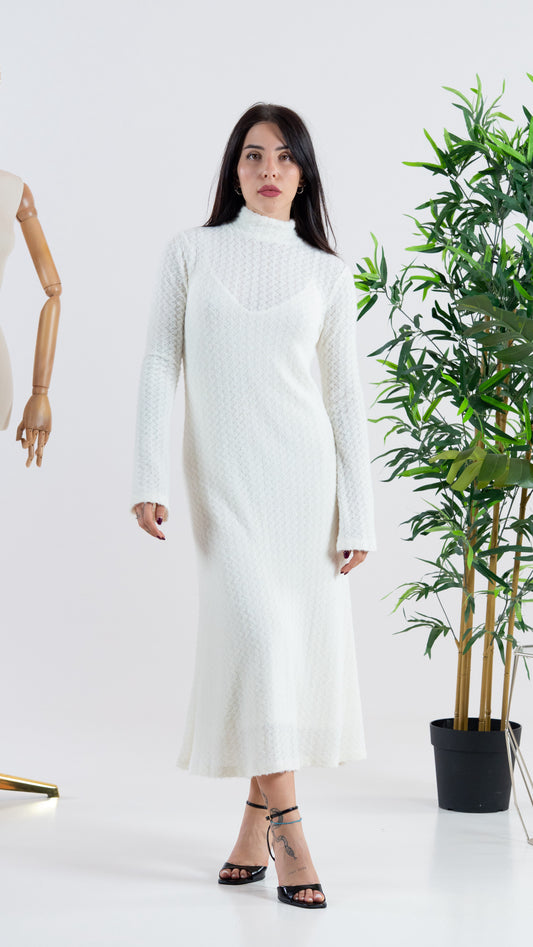 Abito in maglia Bianco - Alma Shop