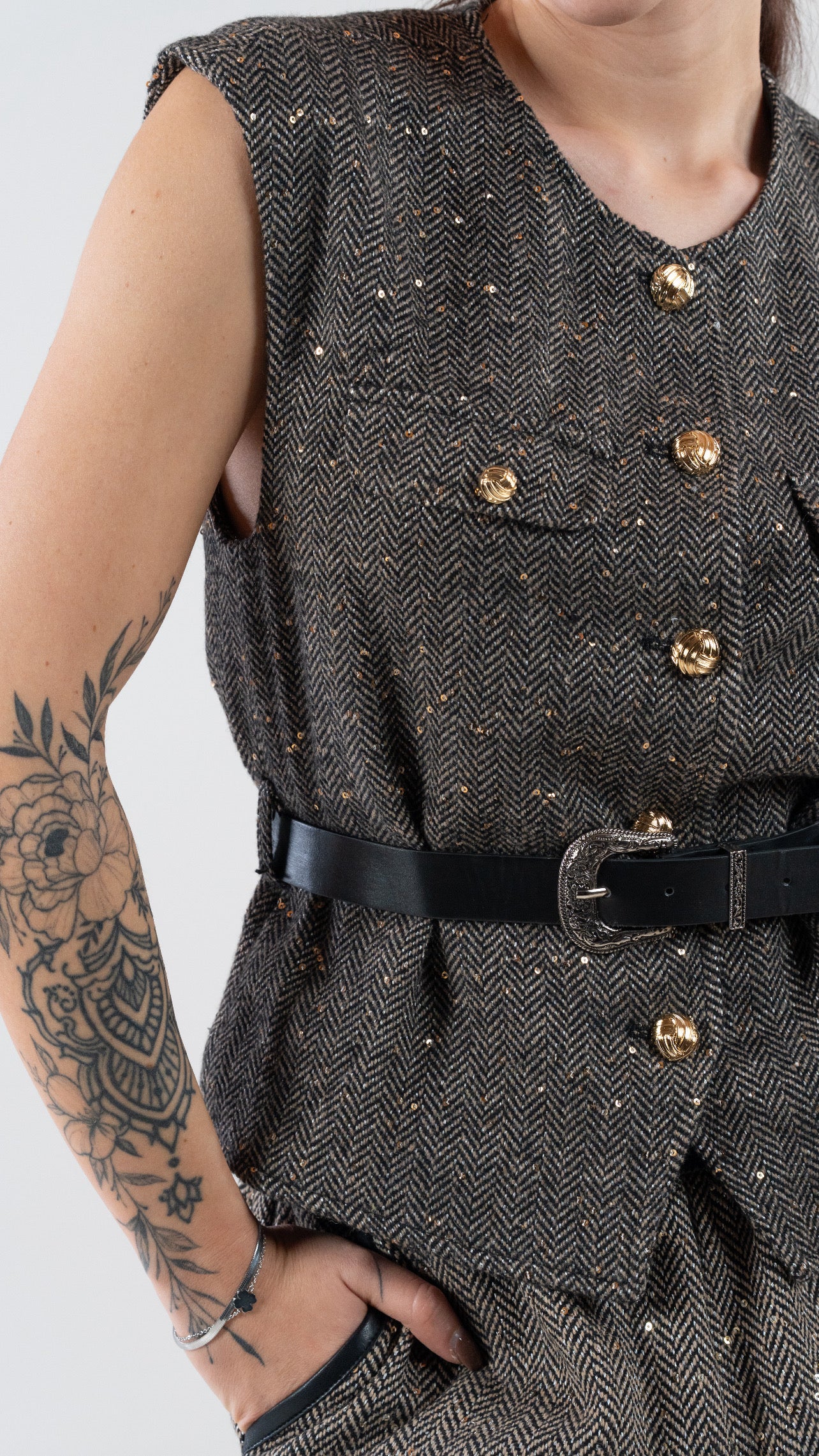 Gilet con cintura in vita - Alma Shop