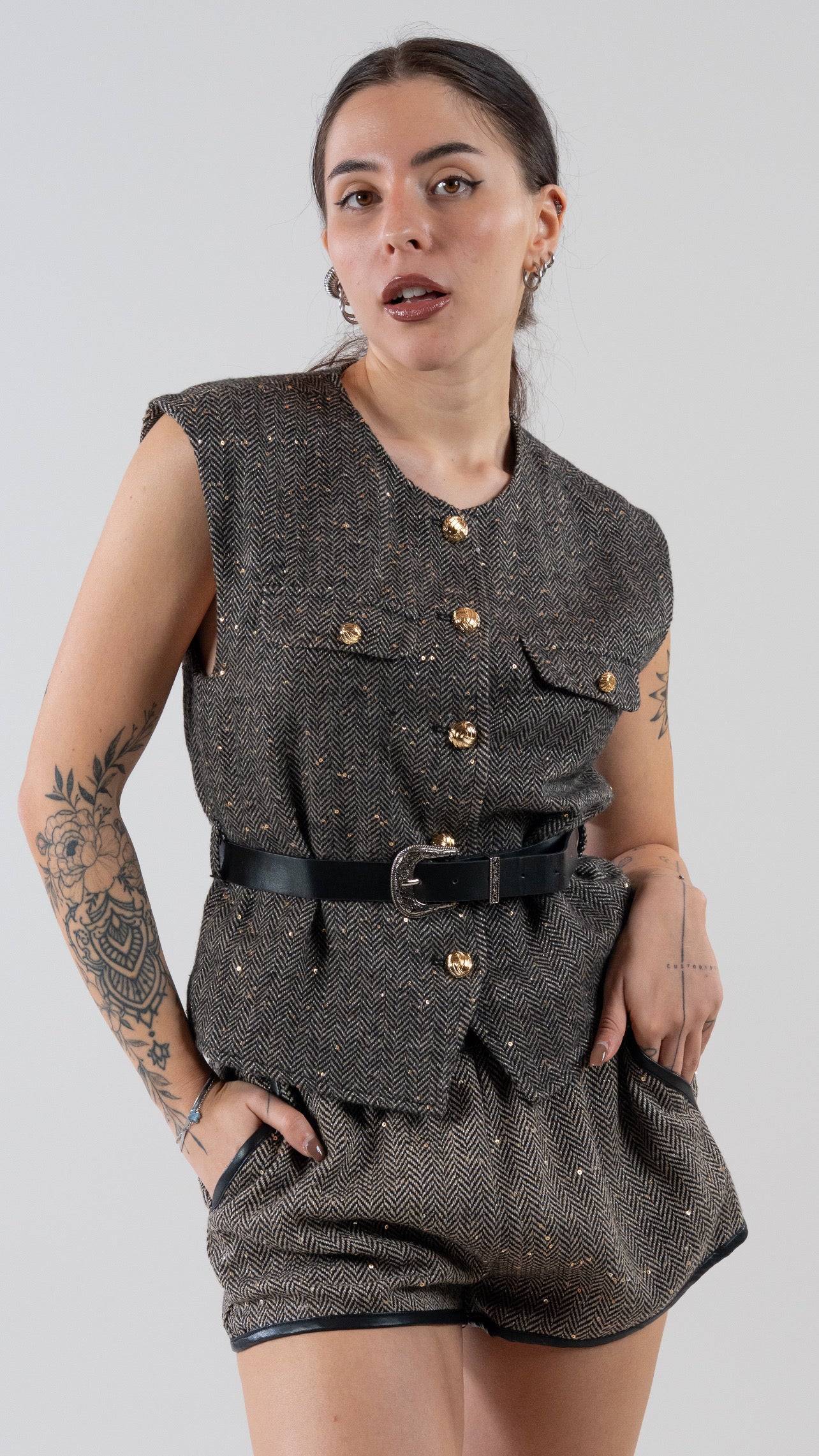 Gilet con cintura in vita - Alma Shop