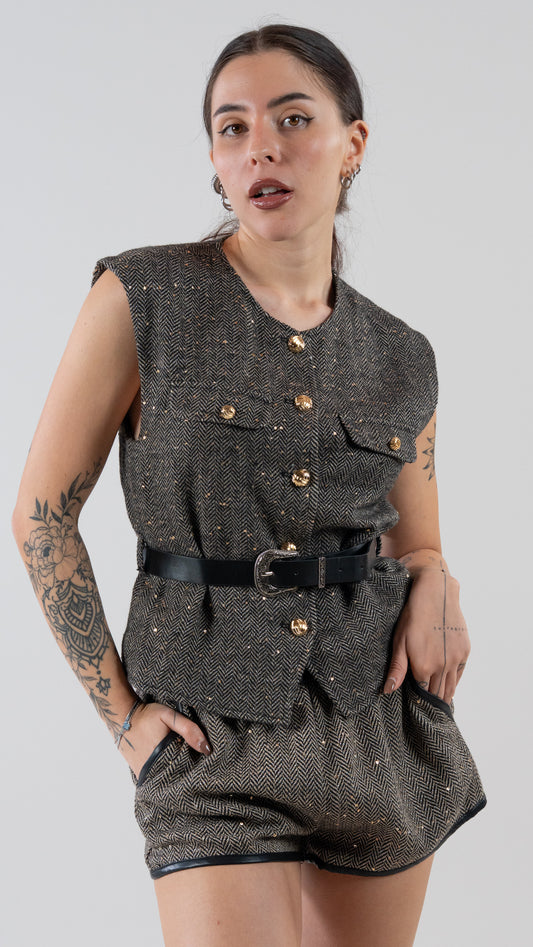 Gilet con cintura in vita - Alma Shop