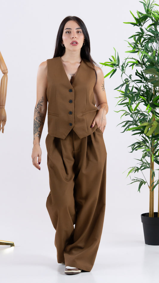 Pantalone color biscotto - Alma Shop